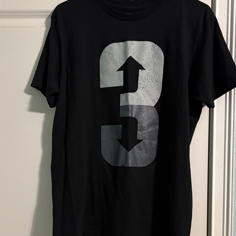 Black Baseballism Graphic Tee with Bold 3 Up, 3 Down design